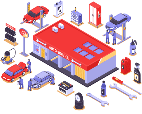 Auto Service Illustration
